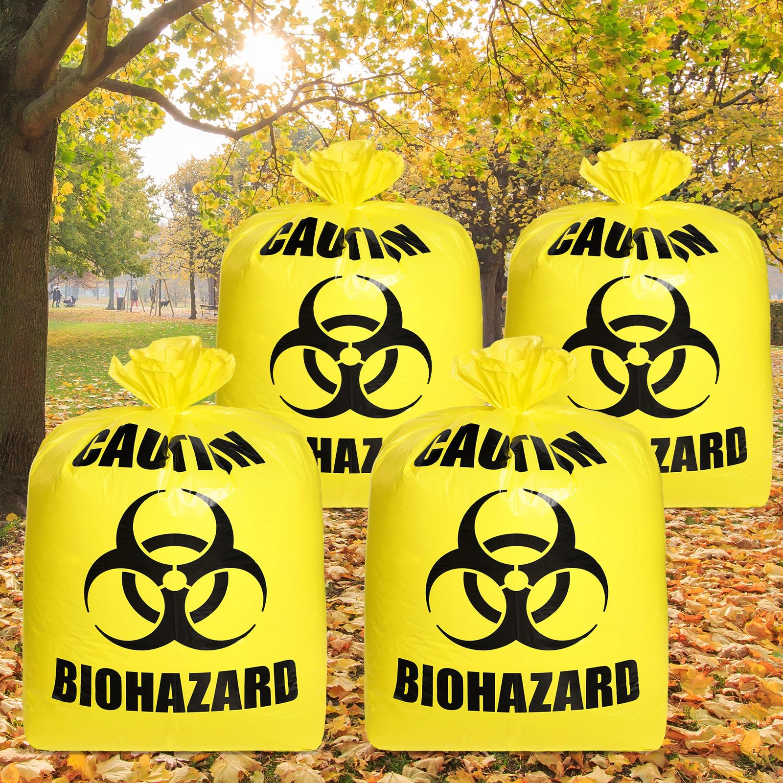 BIOHAZARD ポーチ　2025USJグッズ［24時間限定タイムセール］ Amazon.com : Qilery 4 Pcs Large Halloween Leaf Lawn Bags Outdoor